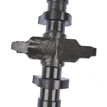 Czarny metalowy wałek mimośrodowy valvetronic bmw n51 z krzyżowym kołem zębatym i obrobionymi krzywkami do bmw n51 n52
