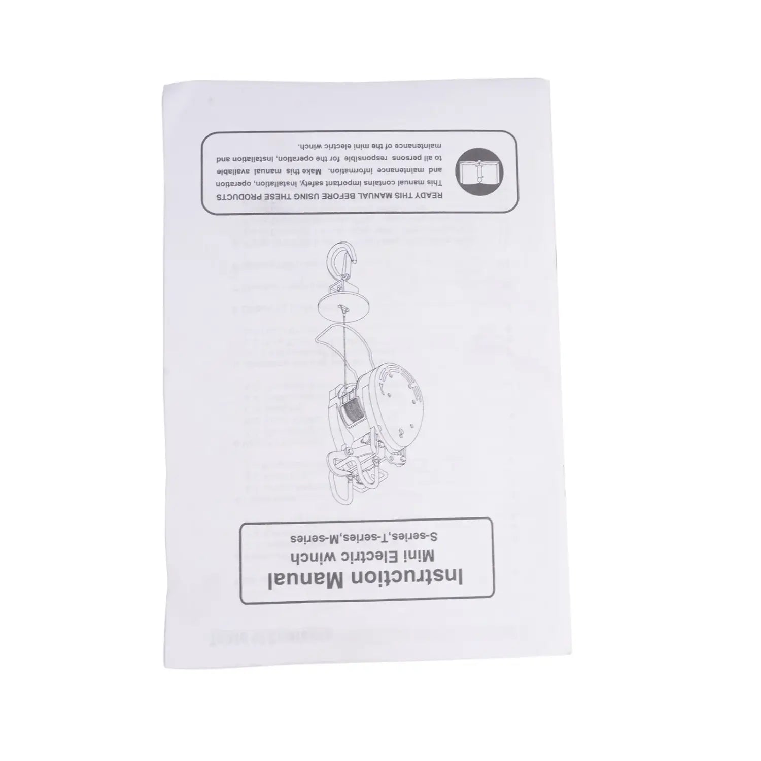 Biały papierowy instrukcja obsługi wciągarki elektrycznej s-series do wciągarka elektryczna 1800 w 2 w 1 przenośna 500 kg