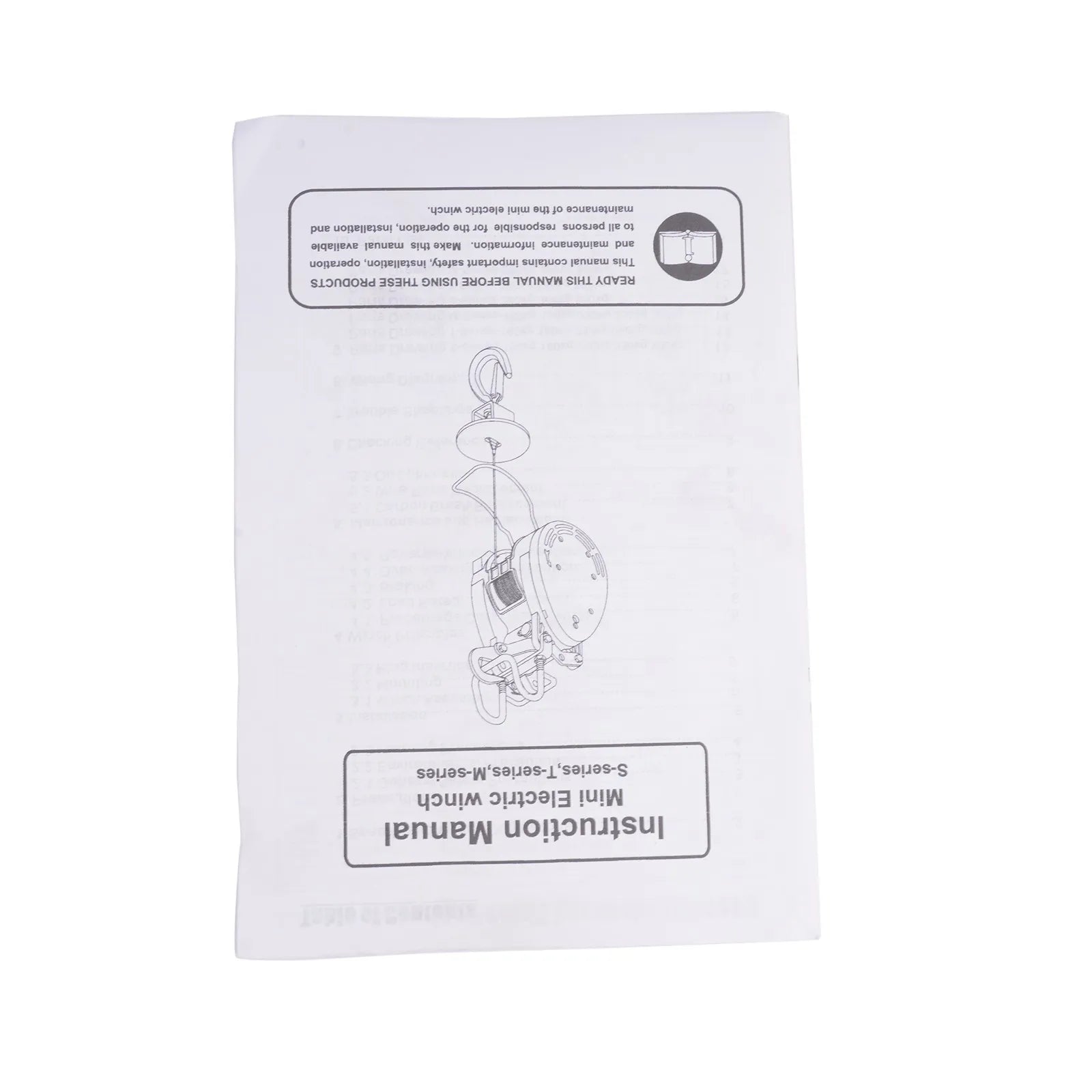 Biały papierowy instrukcja obsługi wciągarki elektrycznej s-series do wciągarka elektryczna 1800 w 2 w 1 przenośna 500 kg
