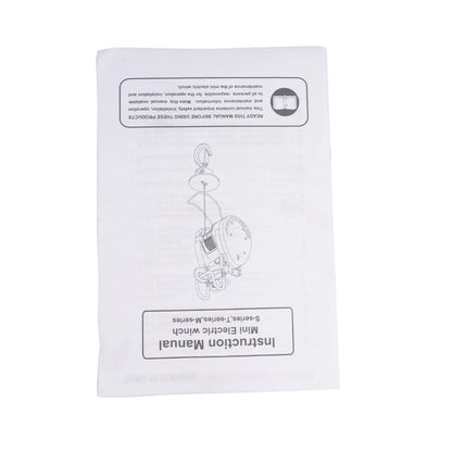 Biały papierowy instrukcja obsługi wciągarki elektrycznej s-series do wciągarka elektryczna 1800 w 2 w 1 przenośna 500 kg