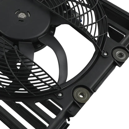 Czarny plastikowy wentylator chłodnicy e39 sedan z okrągłą kratką i mocowaniami radiator fan for bmw oem oe numbers