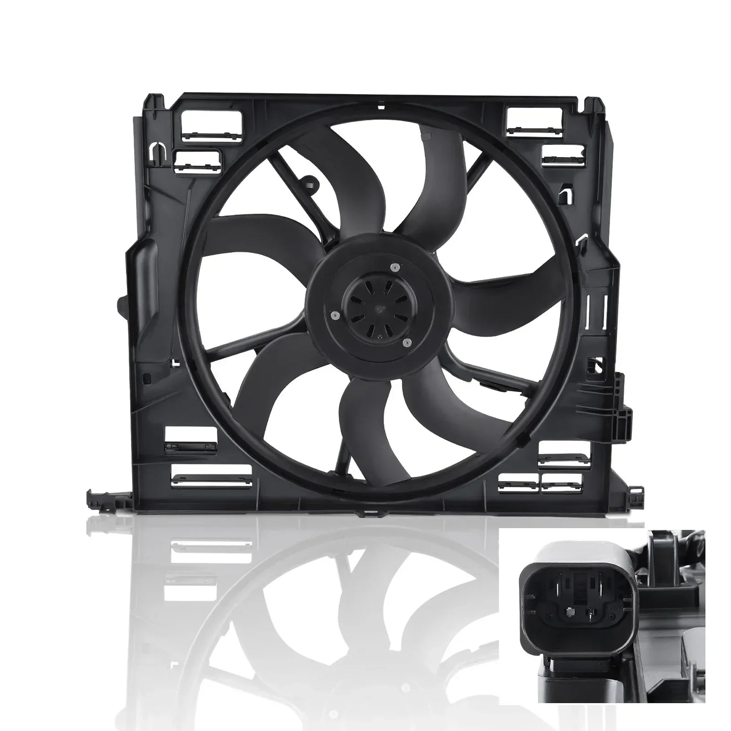 A/C Kylare Kondensor Kylfläkt för BMW F10-13 09-15 17427599493 17428509741 3 Pin