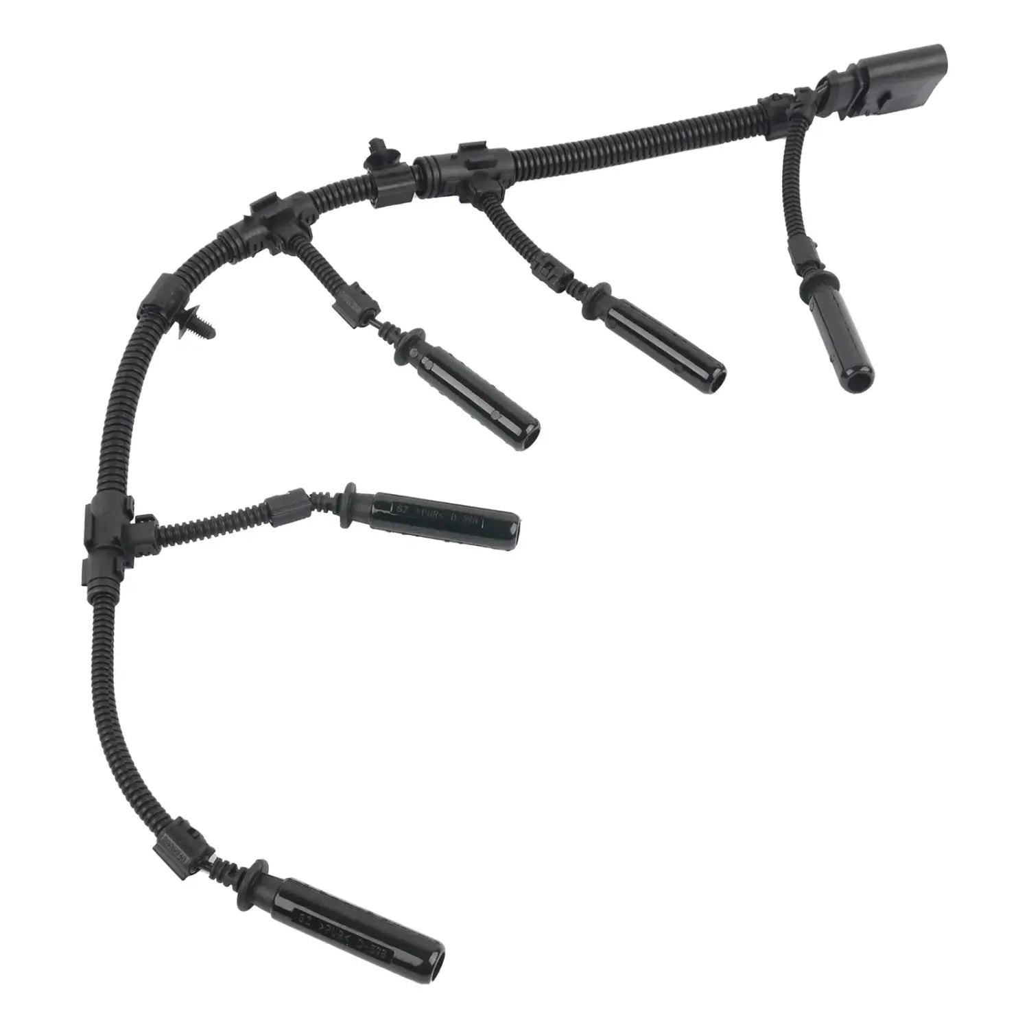 Czarny plastikowo-gumowy mostek zapłonowy ap01 glow plug bridge z wieloma złączami do vw transporter 2.0 2.5 tdi 2003-2010
