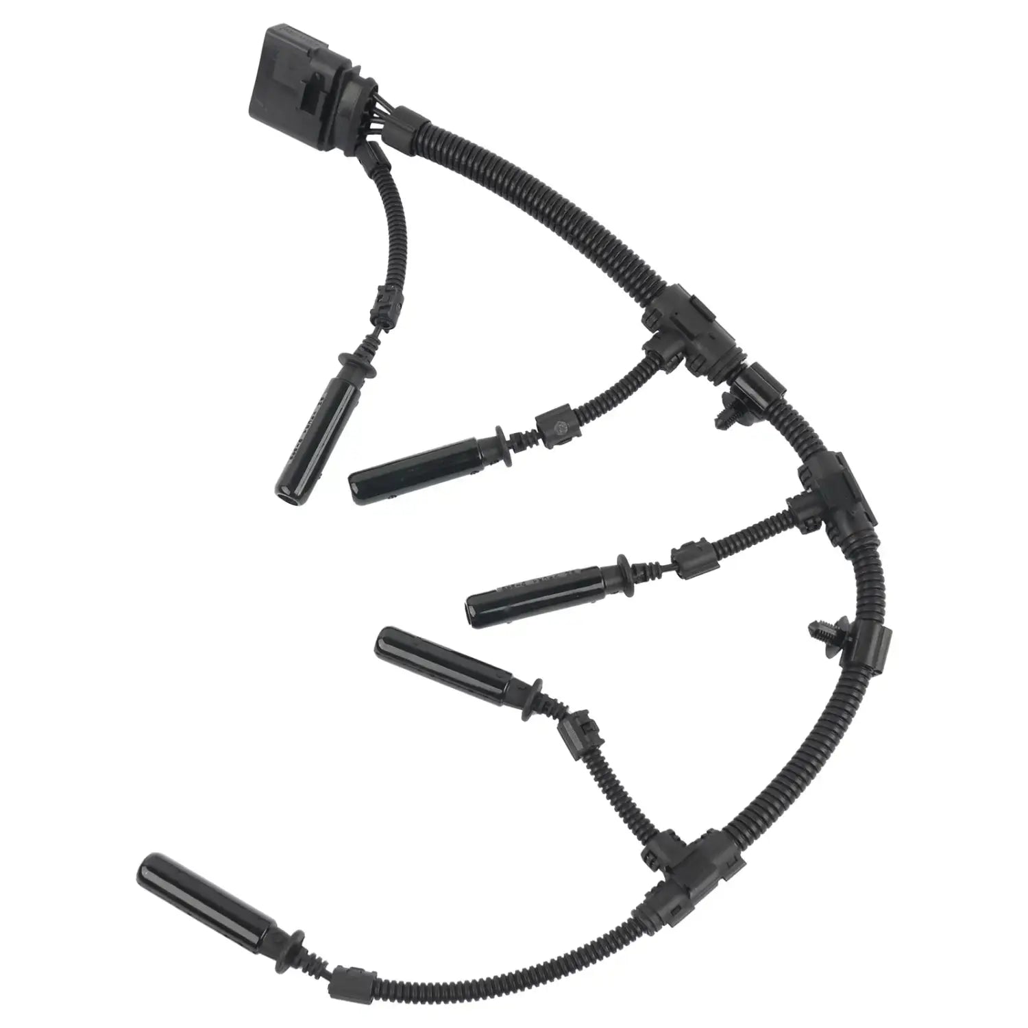 Czarny plastikowy moduł zapłonowy ap01 glow plug bridge wiring harness do vw transporter 2.0 2.5 tdi 2003-2010