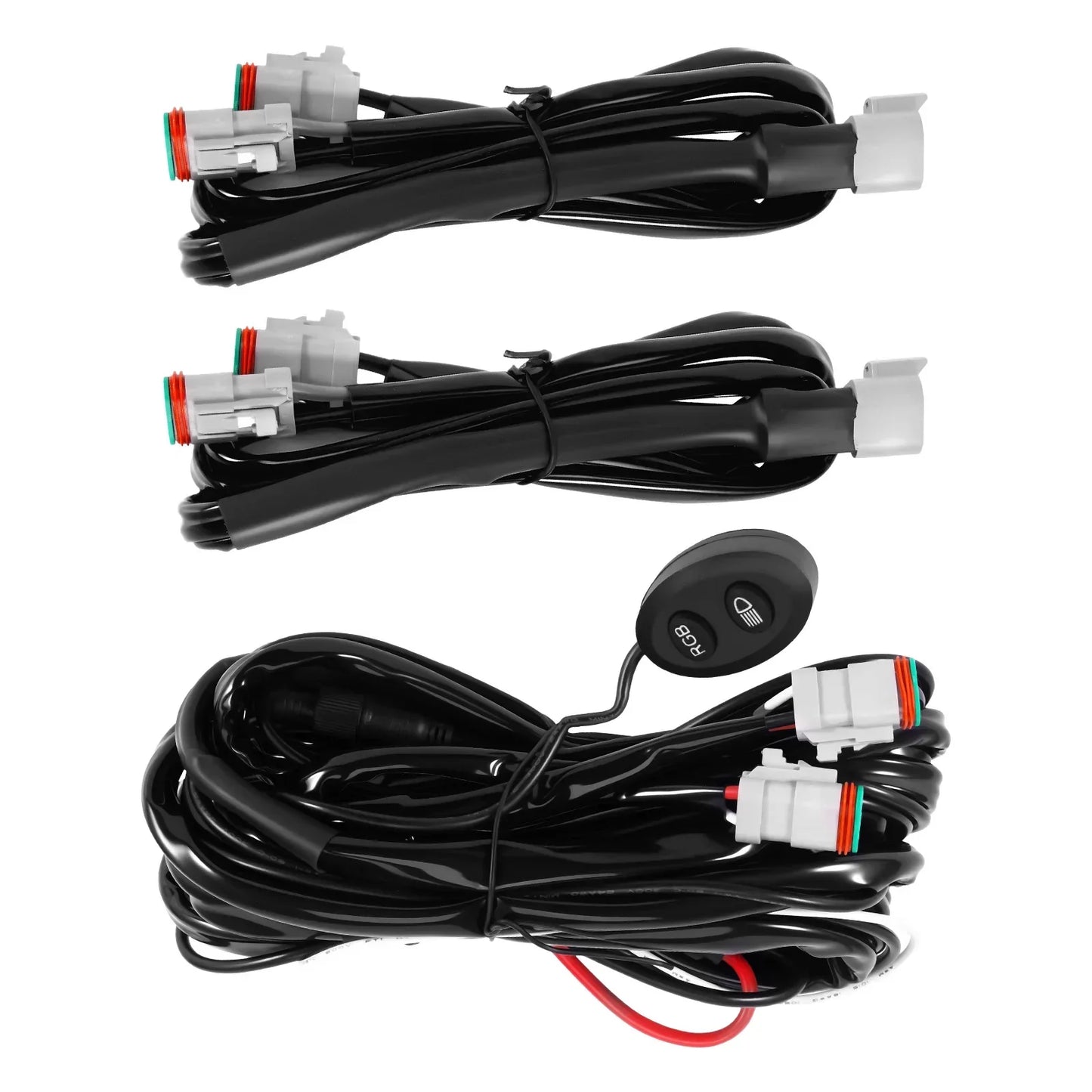 Wiązka elektryczna z przełącznikiem do lamp RGB maXpeedingrods Crosshair 3.5–7"