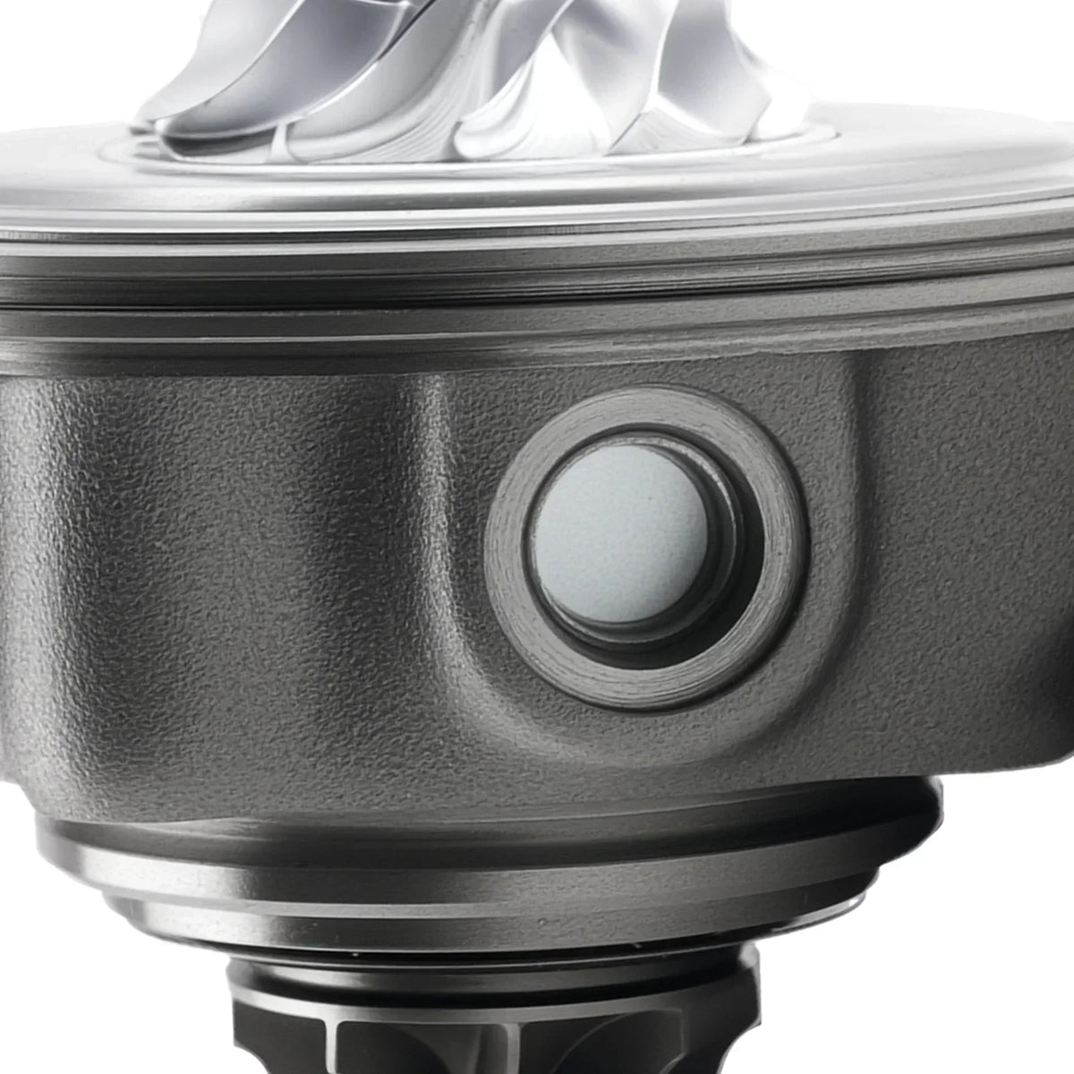 Silver wkład chra turbosprężarki z polerowanym wykończeniem i widocznymi łopatkami do mini cooper i bmw 218i