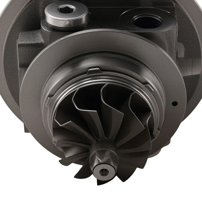 Czarna wstawka turbosprężarki chra z metalowym obudową i precyzyjnie wykonanymi łopatkami do kod silnika cdhb vw golf passat 1.8 tsi 160 km