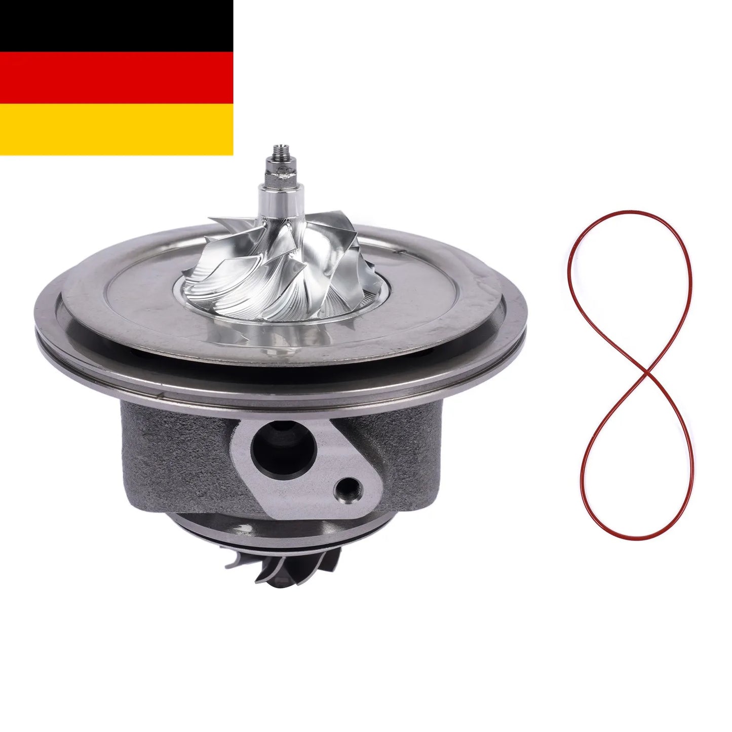 Ap03 wkład turbosprężarki do bmw f45 f46 x1 x2 mini clubman countryman z błyszczącym metalicznym korpusem turbiny i czarnymi elementami