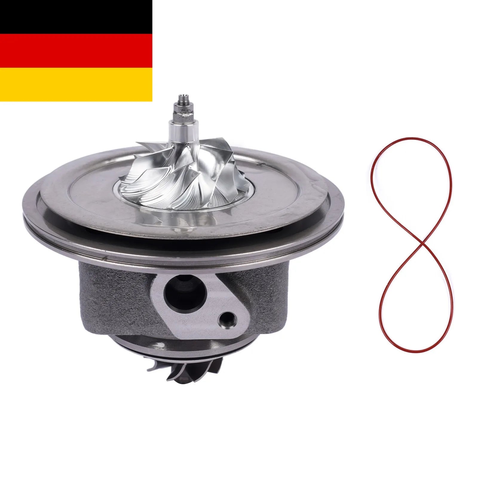 Ap03 wkład turbosprężarki do bmw f45 f46 x1 x2 mini clubman countryman z błyszczącym metalicznym korpusem turbiny i czarnymi elementami