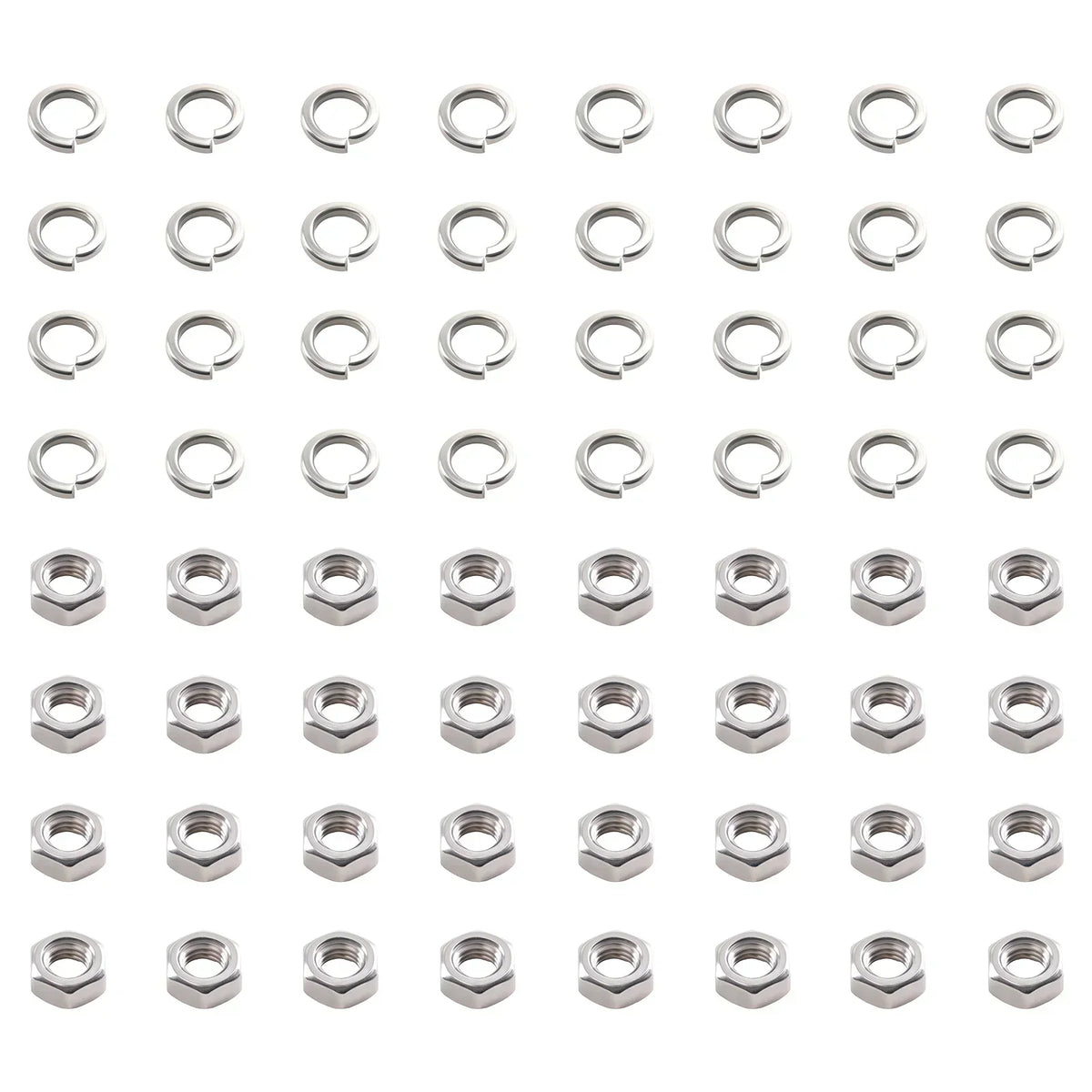 Zestaw 50 nierdzewnych nakrętek sześciokątnych i podkładek split washer do maxpeedingrods crosshair