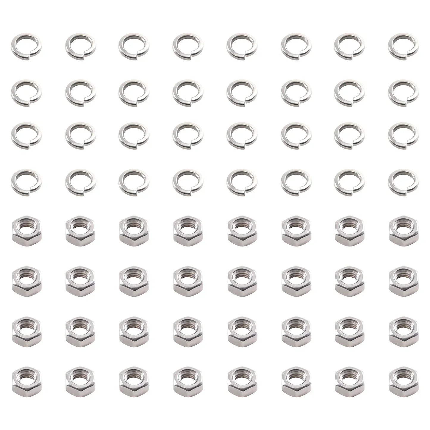 Zestaw 50 nierdzewnych nakrętek sześciokątnych i podkładek split washer do maxpeedingrods crosshair