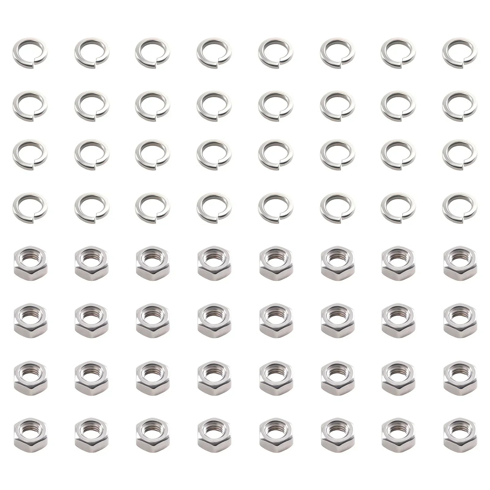 Zestaw 50 nierdzewnych nakrętek sześciokątnych i podkładek split washer do maxpeedingrods crosshair