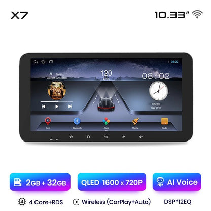 X7 MAX 13.1” 2K Radio Samochodowe z Sztuczną Inteligencją, Bezprzewodowe CarPlay & Android Auto do Opel Astra K (2015 - 2019) - Najlepsze Multimedialne Doświadczenie - Multigenus