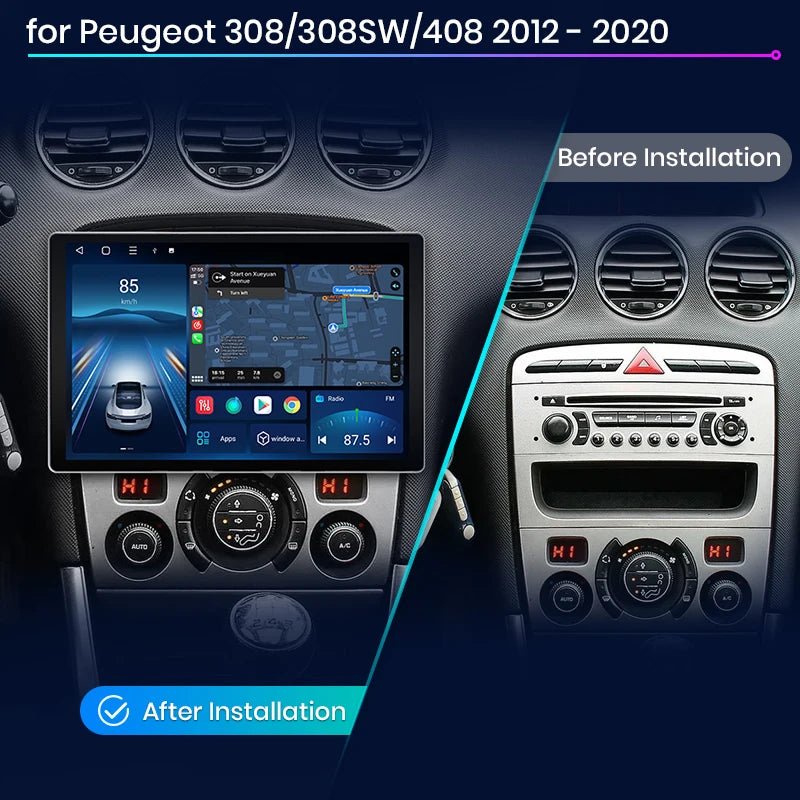 X7 PRO 11,5” 2K Bezprzewodowe CarPlay i Android Auto Multimedia Radio do Peugeot 308/308SW/408 (2012 - 2020) - Multigenus