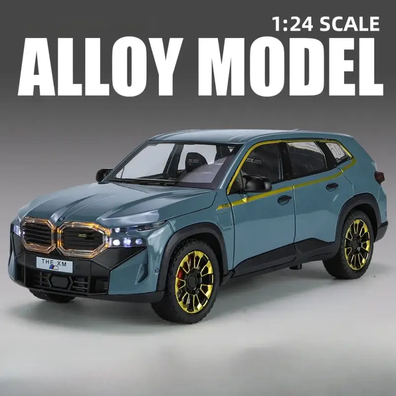 XM SUV 1:24 – Metalowy Model Terenowy z Dźwiękiem i Światłem - Niebieski