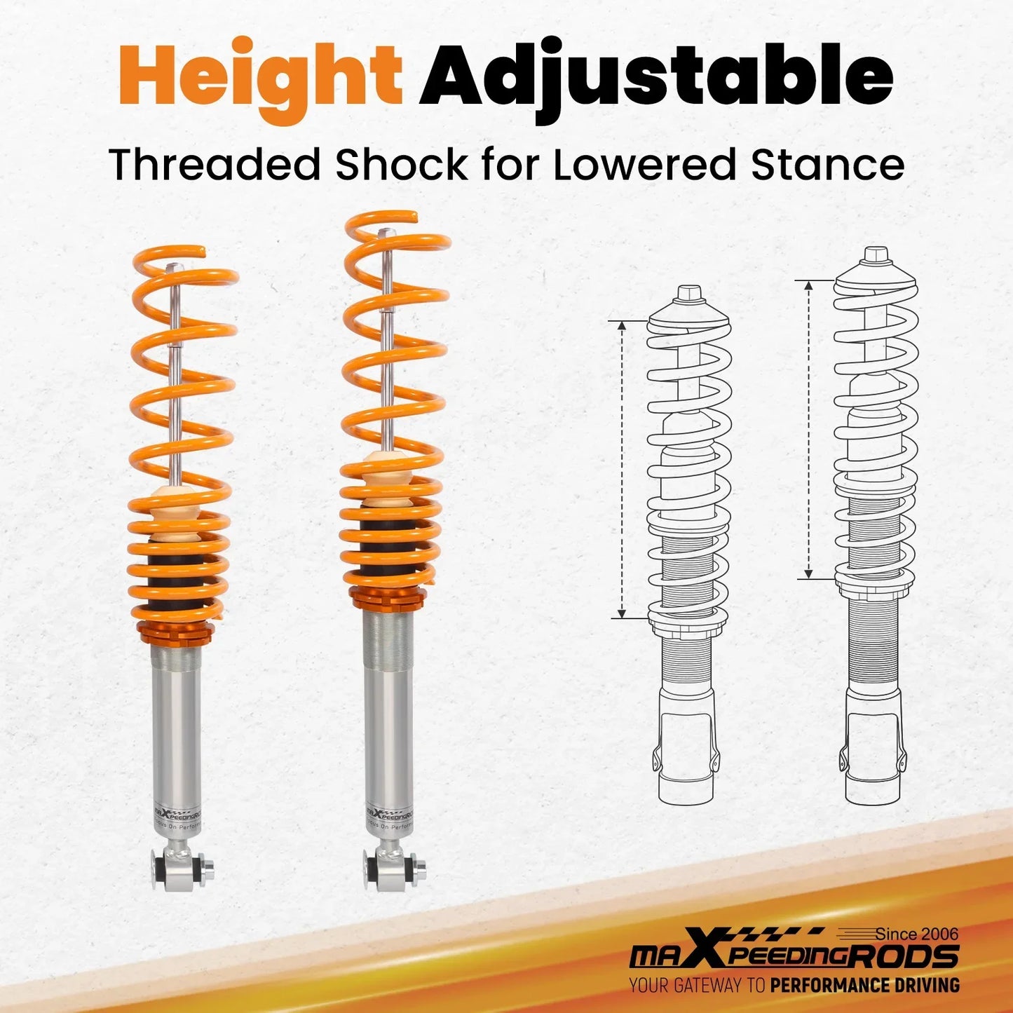 Maxpeedingbars jousitus Coilover jouset BMW E34 89-95 525 530 535 540 55mm