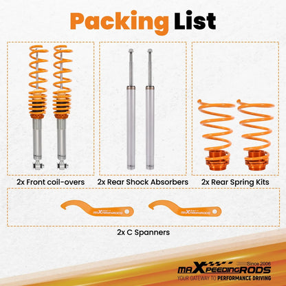 Maxpeedingbars jousitus Coilover jouset BMW E34 89-95 525 530 535 540 55mm
