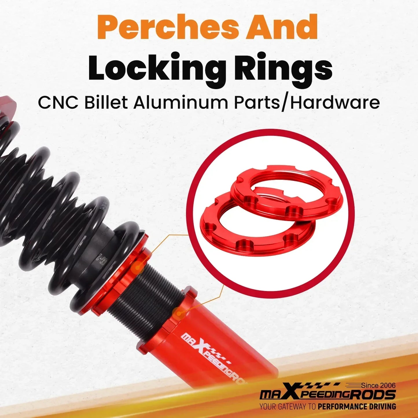 Suspension coilover Mazda MX-5 Miata NA/NB 1989–2005, réglage de l'amortissement en 24 étapes