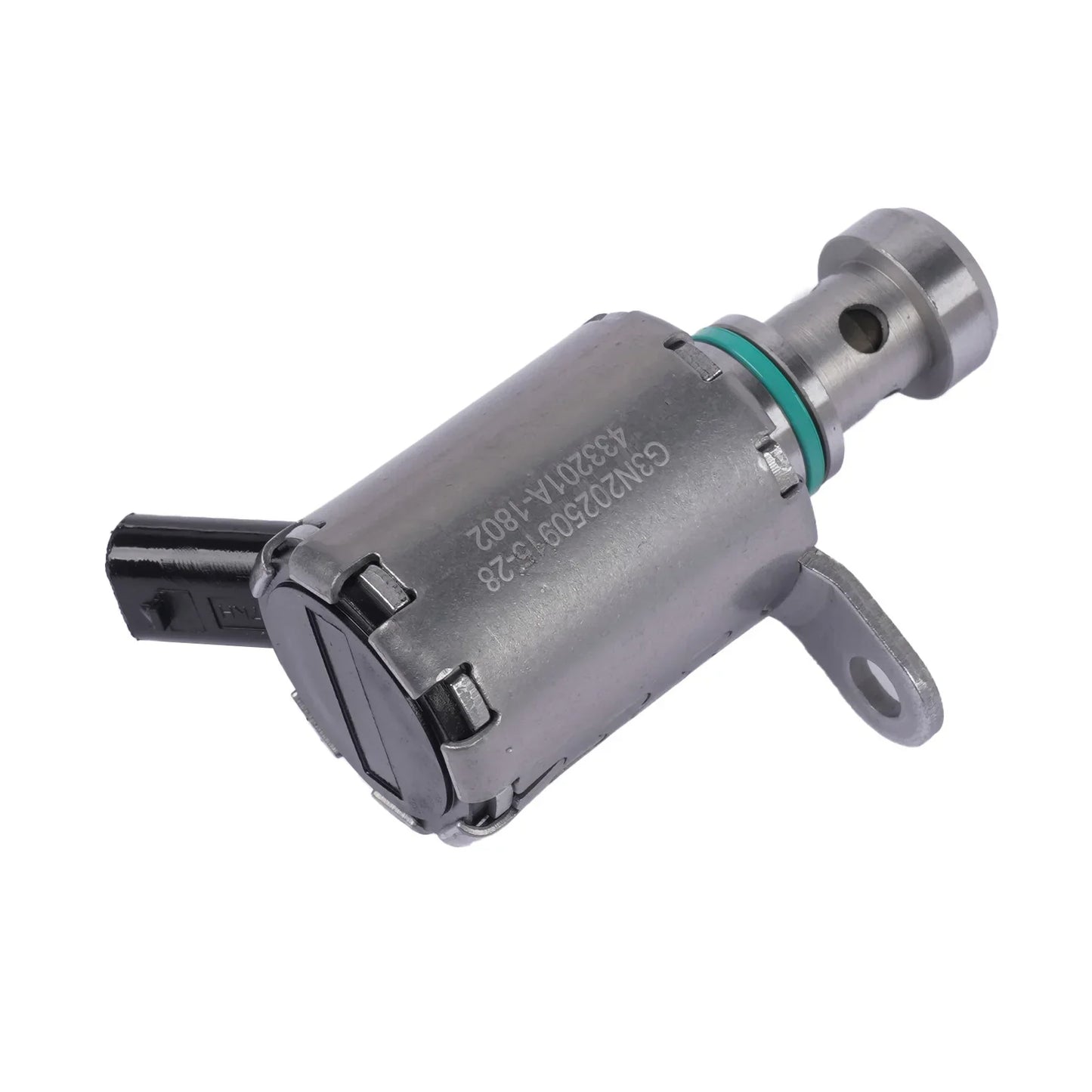 Szary metaliczny zawór solenoidowy ap03 z czarnym złączem elektrycznym i zielonym oringiem do range rover sport l494 diesel