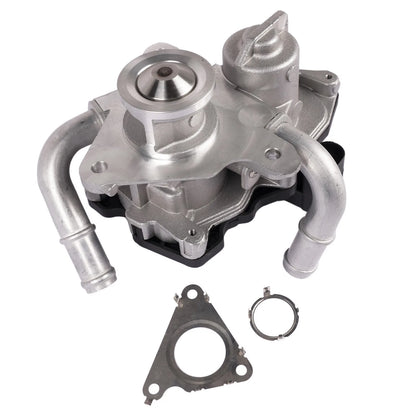 Srebrna aluminiowa pompa wody z czarną gumową uszczelką i metalowym pierścieniem do zaworu egr 04l131501n dla vw audi seat skoda