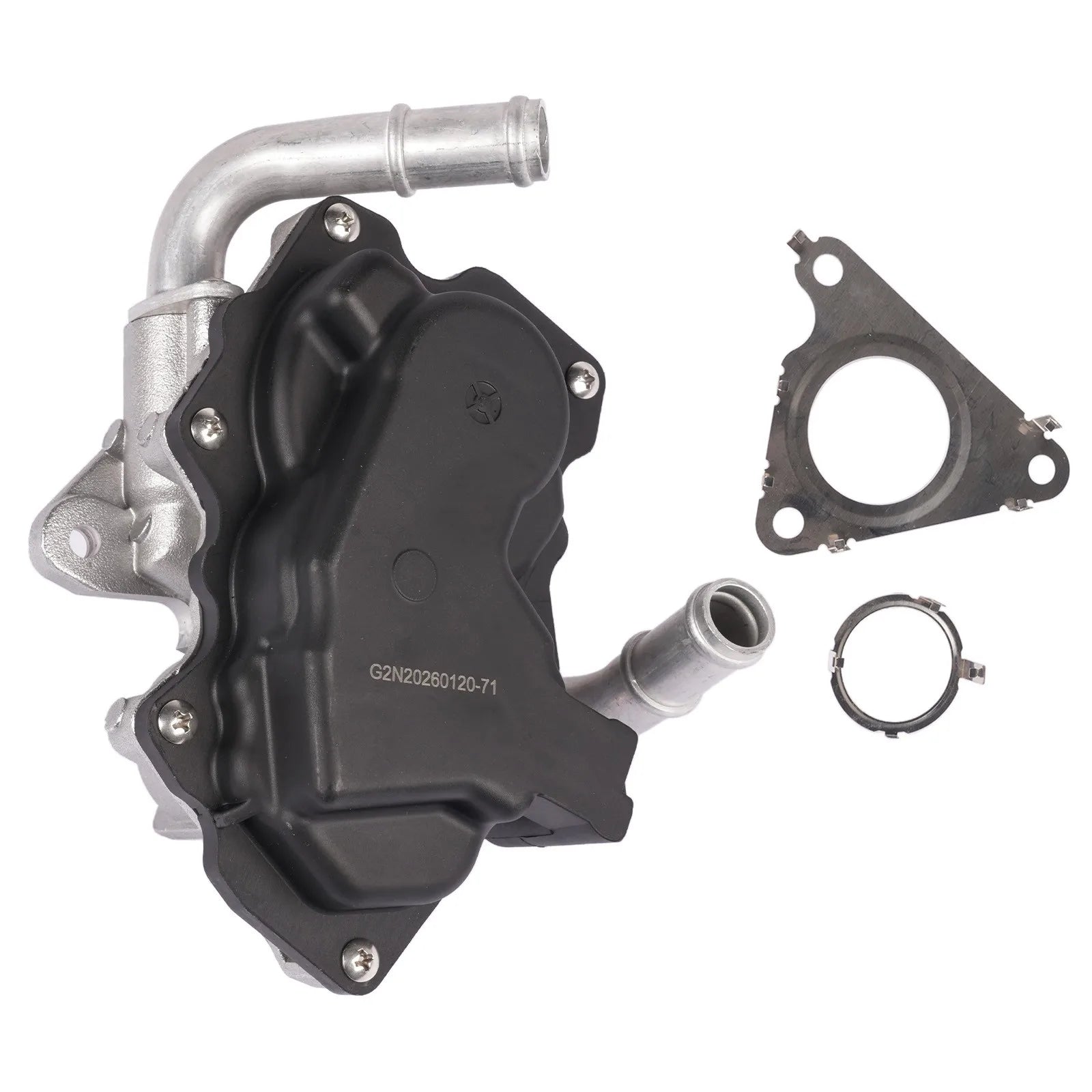 Czarny plastikowy i srebrny metalowy zespół pompy wody z uszczelką do zaworu egr 04l131501n dla vw passat audi a5