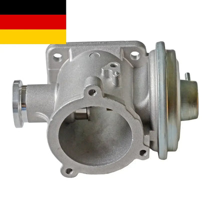 Srebrny metalowy zawór egr ap03 z cylindrycznym korpusem do bmw serii 1 3 5 7 z flanszami i gwintowanymi portami