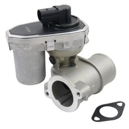 Srebrny metaliczny zawór egr z czarnym plastikiem i uszczelką do jaguar x-type ford mondeo mk iii 2.2d diesel