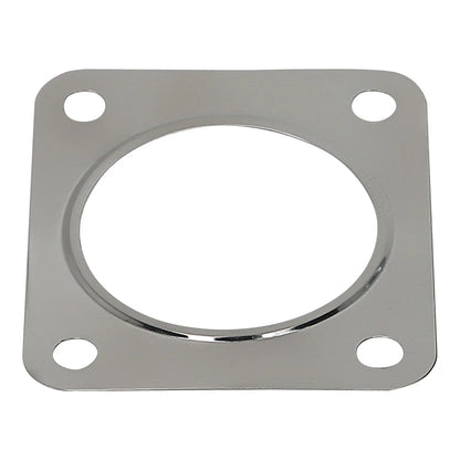 Chrome-plated square flange with four mounting holes and central opening for zawór egr e60 e61 cząstek stałych