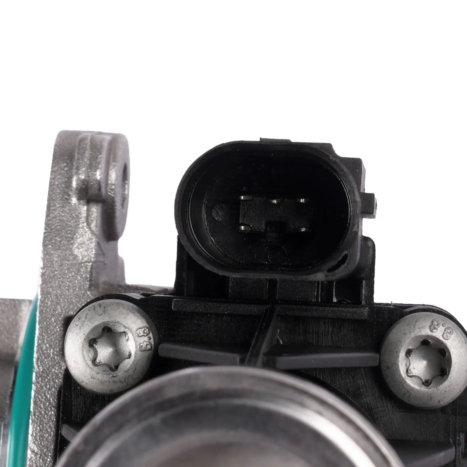 Czarny plastikowo-metalowy zawór egr ap01 z okrągłą obudową złącza elektrycznego do fiat doblo panda kasten schrägheck