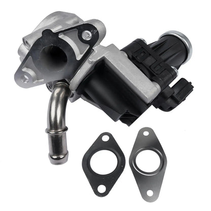 Silver and black metallic egr valve with pipe for ford transit tdci diesel mk7 2.2 2006-2014 model