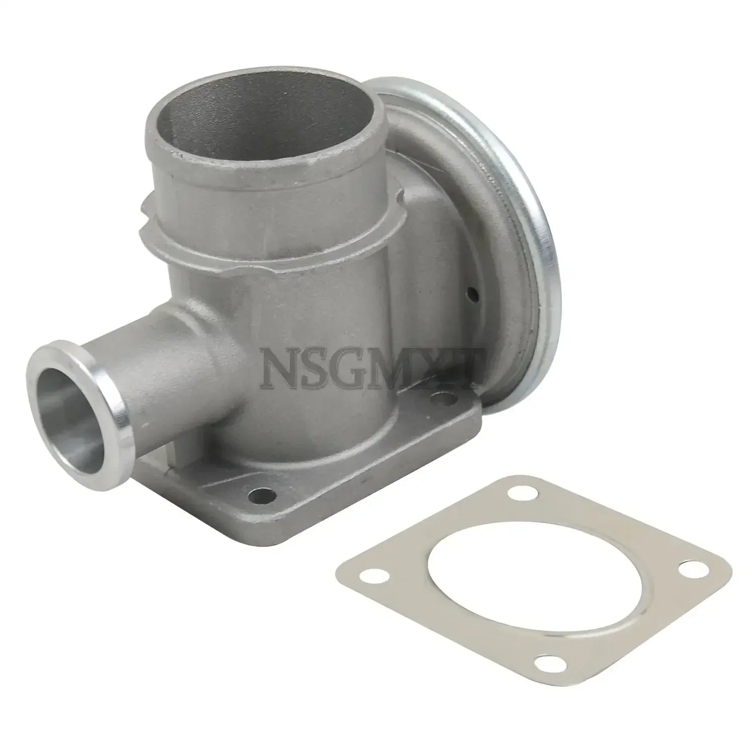 Srebrny metaliczny kolektor silnika zaworu egr ap03 z flanszą i uszczelką do land rover freelander td4 2 0