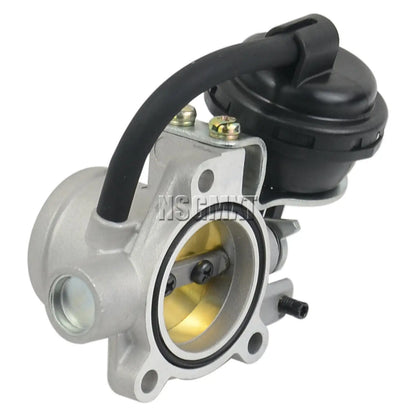 Srebrny metaliczny karburator z czarnym gumowym wężem i filtrem paliwa do mini cooper r50 r53 r52 2001 2007