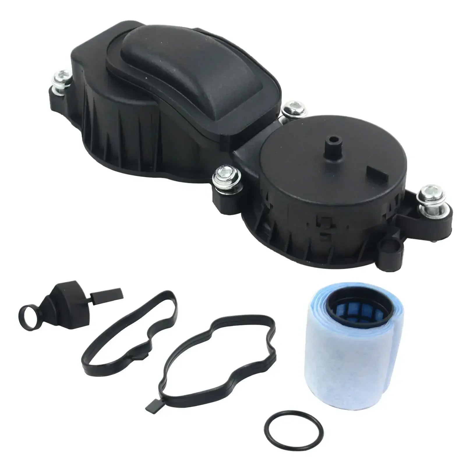 Czarny plastikowy zawór odmy silnika ap03 z śrubami i uszczelkami do bmw e90 e60 e46 e87 320d 530d x5 e53