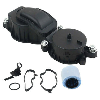 Czarny plastikowy zawór odmy silnika z metalowymi śrubami i uszczelkami do bmw e90 e60 e46 e87 320d 530d x5 e53