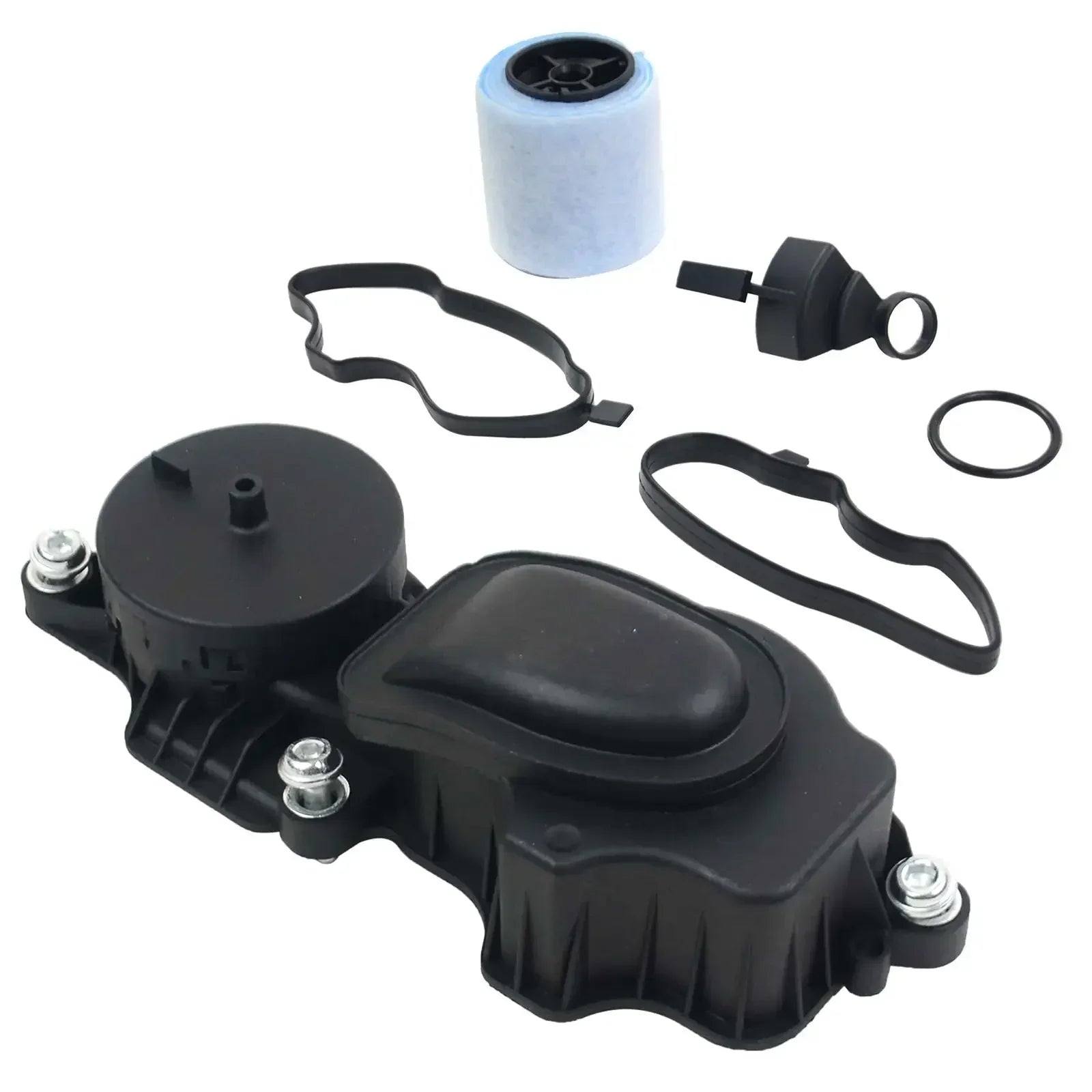 Czarny plastikowy zestaw uszczelek olejowej misy z zaworem odmy silnika do bmw e90 e60 e46 e87 320d 530d x5 e53
