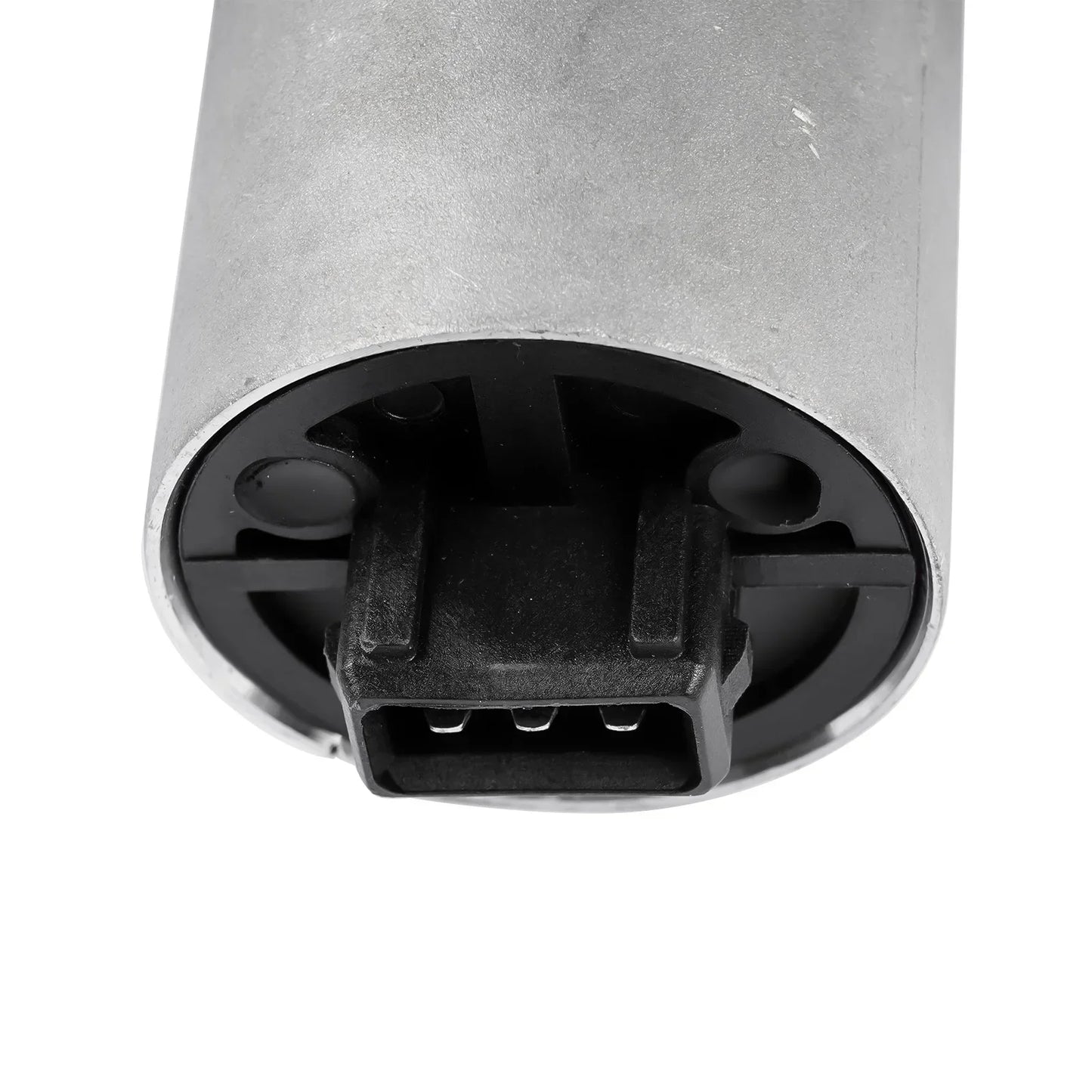 Srebrny cylindryczny zawór regulacji biegu jałowego iacv z czarnym złączem i trzema metalowymi pinami do e46 e39 e38