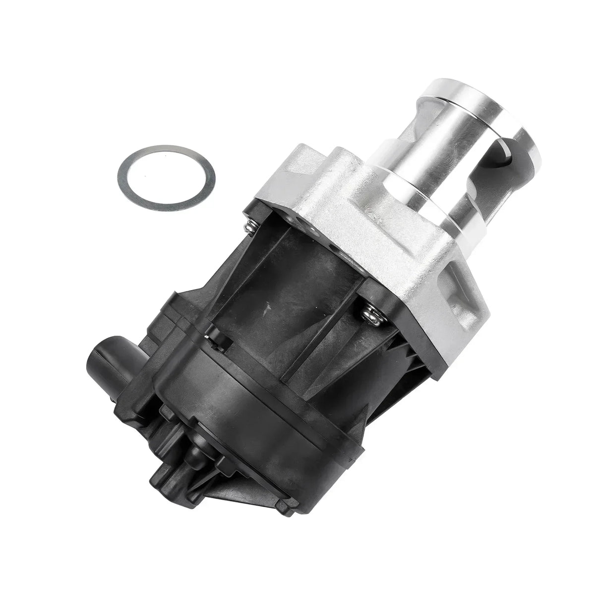 Czarny i srebrny zawór sterujący egr 3.0 d z metalową obudową do jeep grand cherokee chrysler 300c