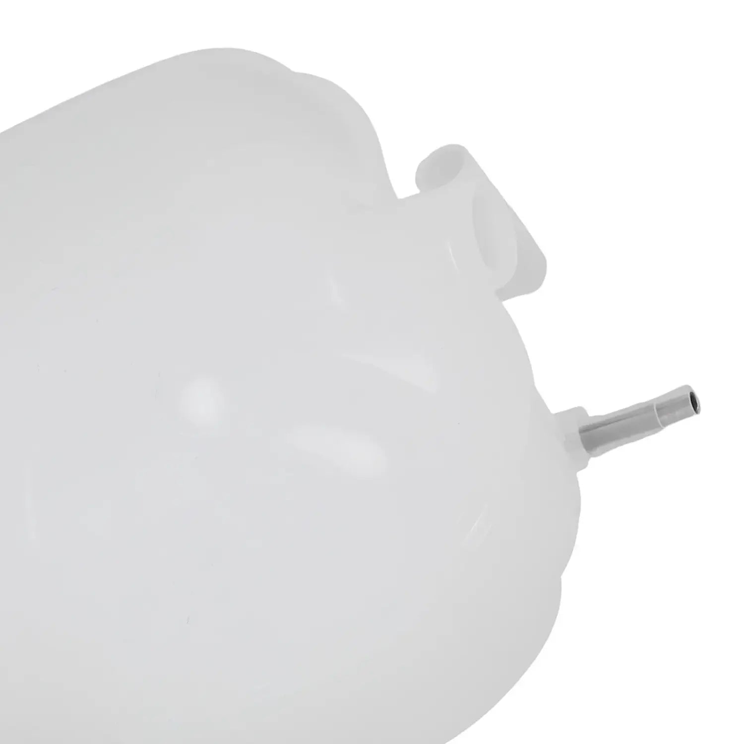 Translucent white plastic coolant reservoir with metallic hose connector for vauxhall corsa mk iii 2006-2014 with cap