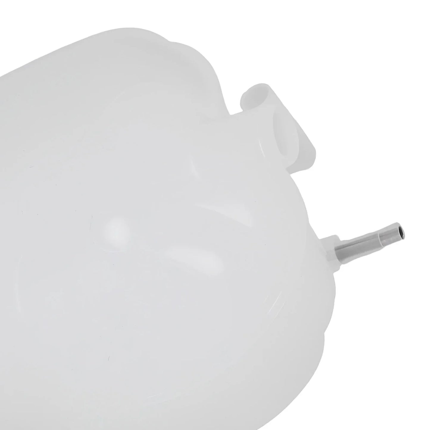 Translucent white plastic coolant reservoir with metallic hose connector for vauxhall corsa mk iii 2006-2014 with cap