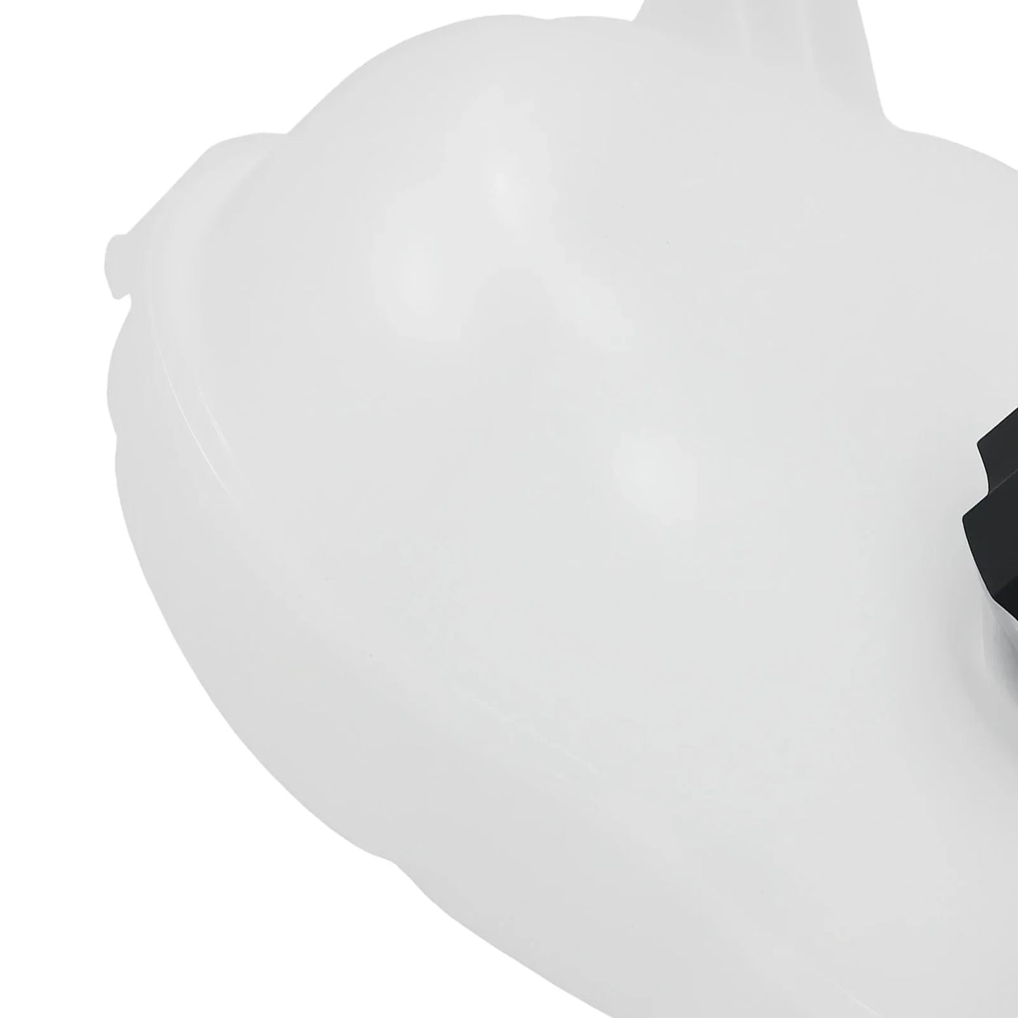 Biały plastikowy zbiornik płynu chłodniczego z czarną pokrywką do vauxhall corsa mk iii 2006-2014