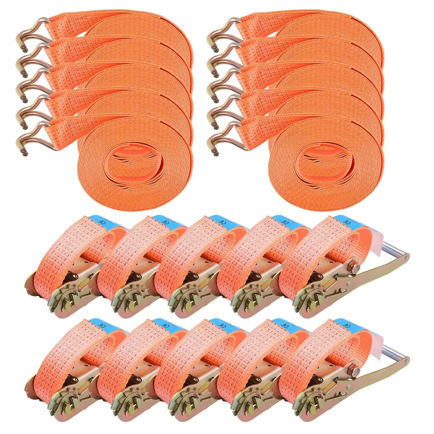 Jeu de 10 courroies de transport pour roues 10 m × 50 mm, 5 t pour remorques