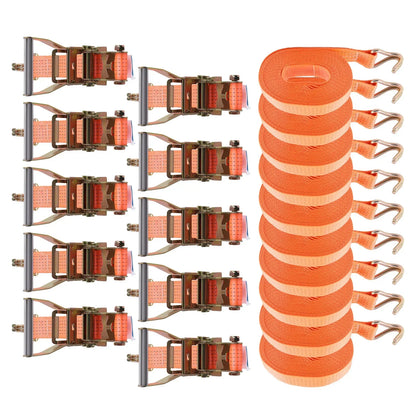 Jeu de 10 courroies de transport pour roues 10 m × 50 mm, 5 t pour remorques