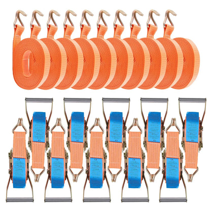Jeu de 10 courroies de transport pour roues 10 m × 50 mm, 5 t pour remorques