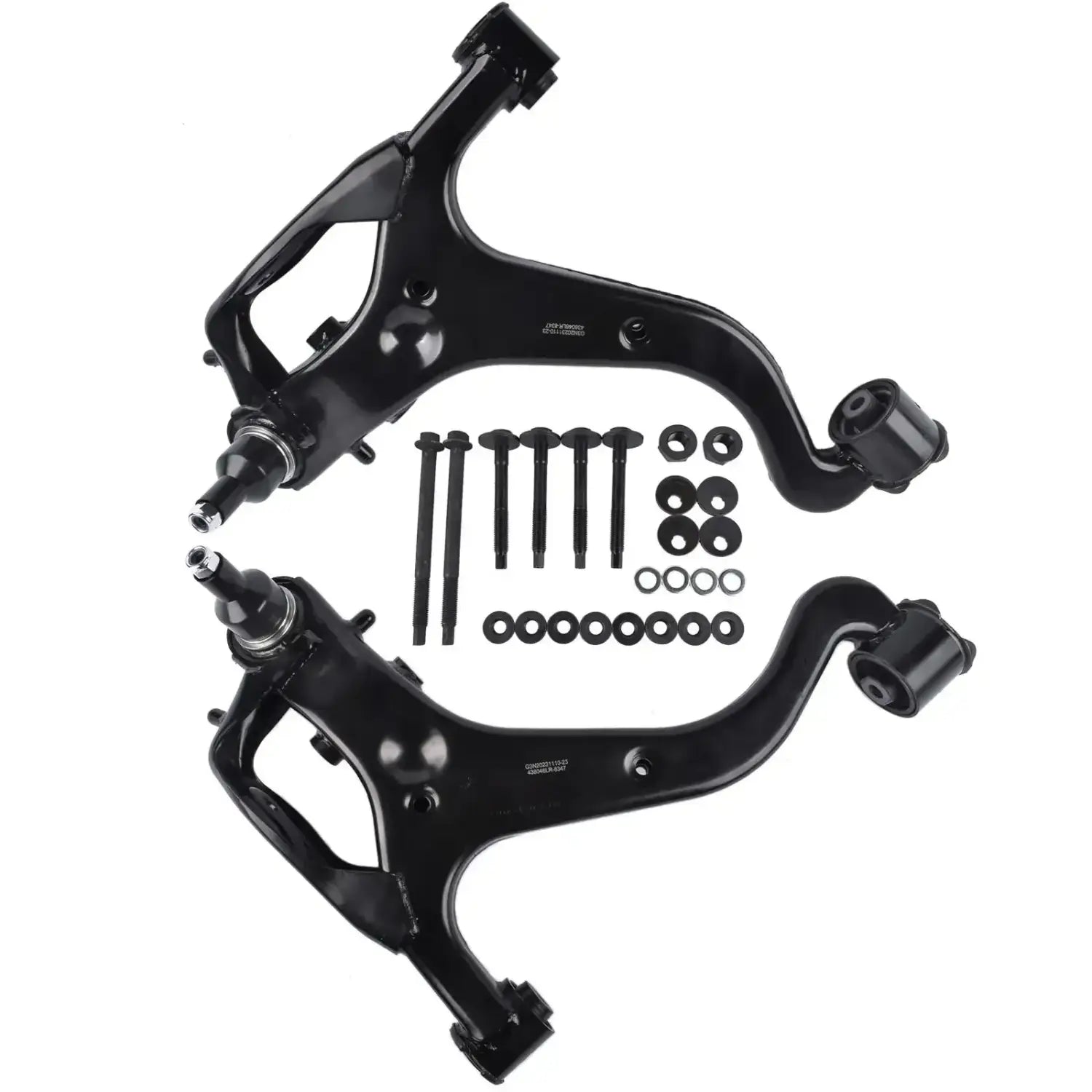 Czarne metalowe wahacze przednie do land rover lr3 z kołkami i gumowymi tulejami zestaw wahaczy ap03 2 szt