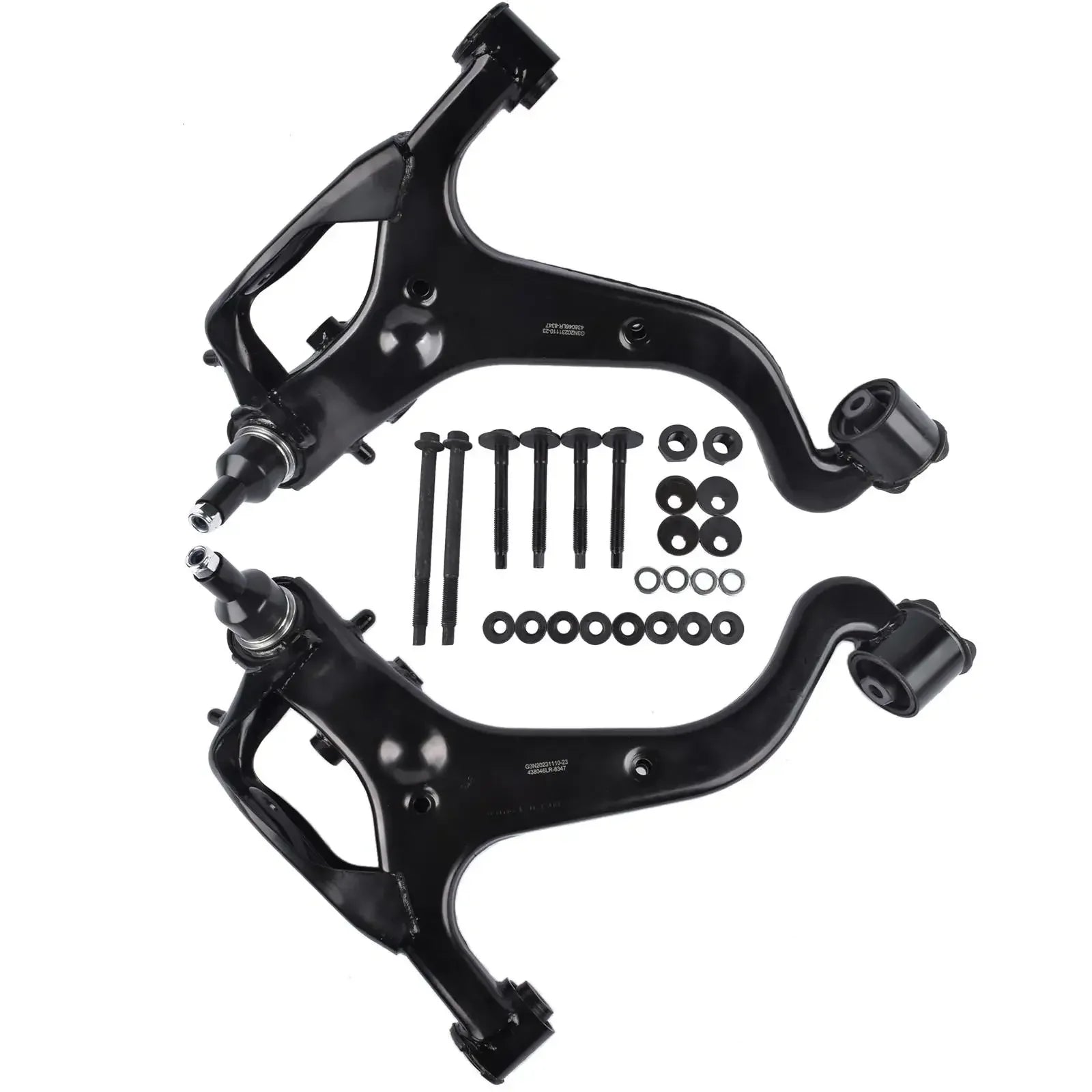 Czarne metalowe wahacze przednie do land rover lr3 z kołkami i gumowymi tulejami zestaw wahaczy ap03 2 szt