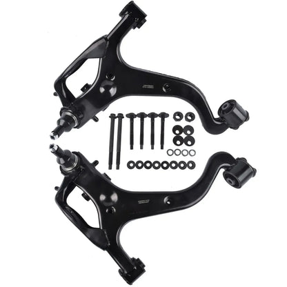 Czarne metalowe wahacze przednie do land rover lr3 z kołkami i gumowymi tulejami zestaw wahaczy ap03 2 szt