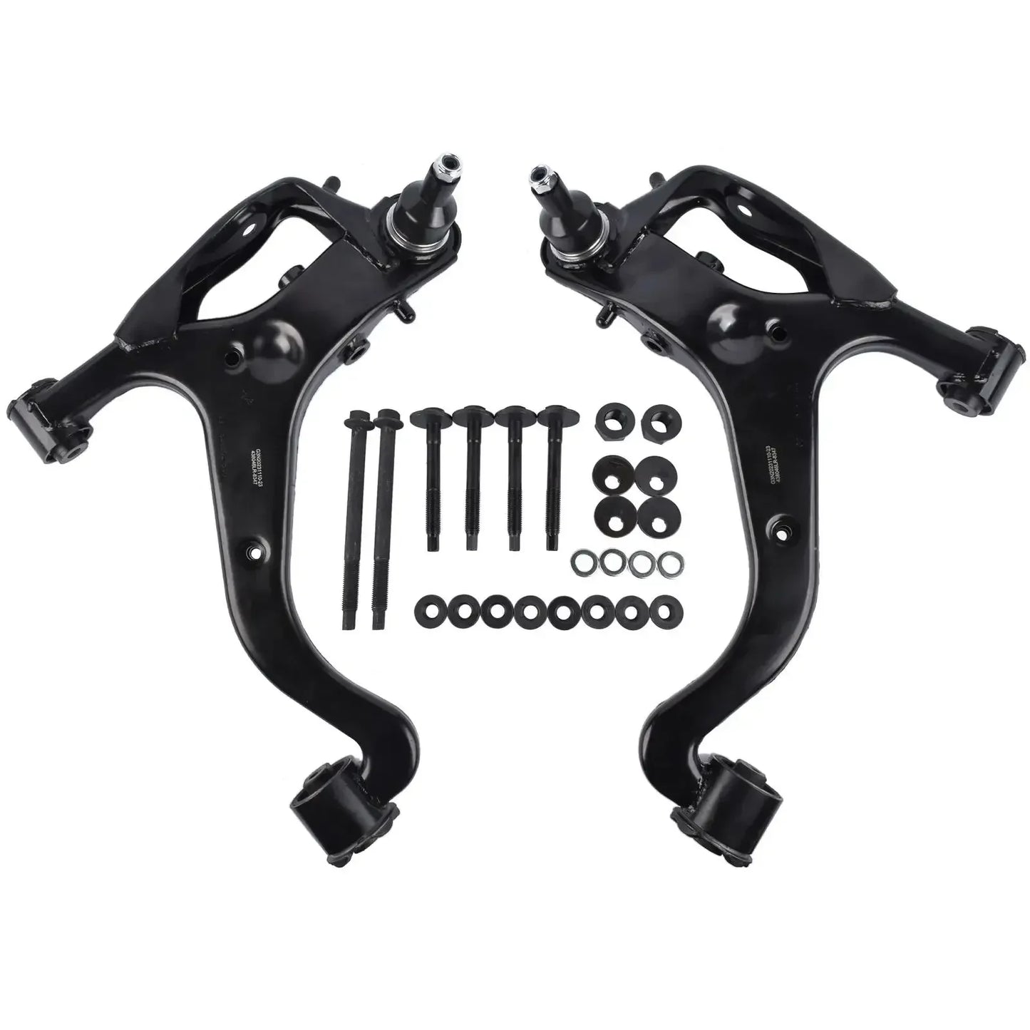 Czarne metalowe wahacze przednie z mocowaniami zestaw do land rover lr3 przód lewy i prawy lr075993/5
