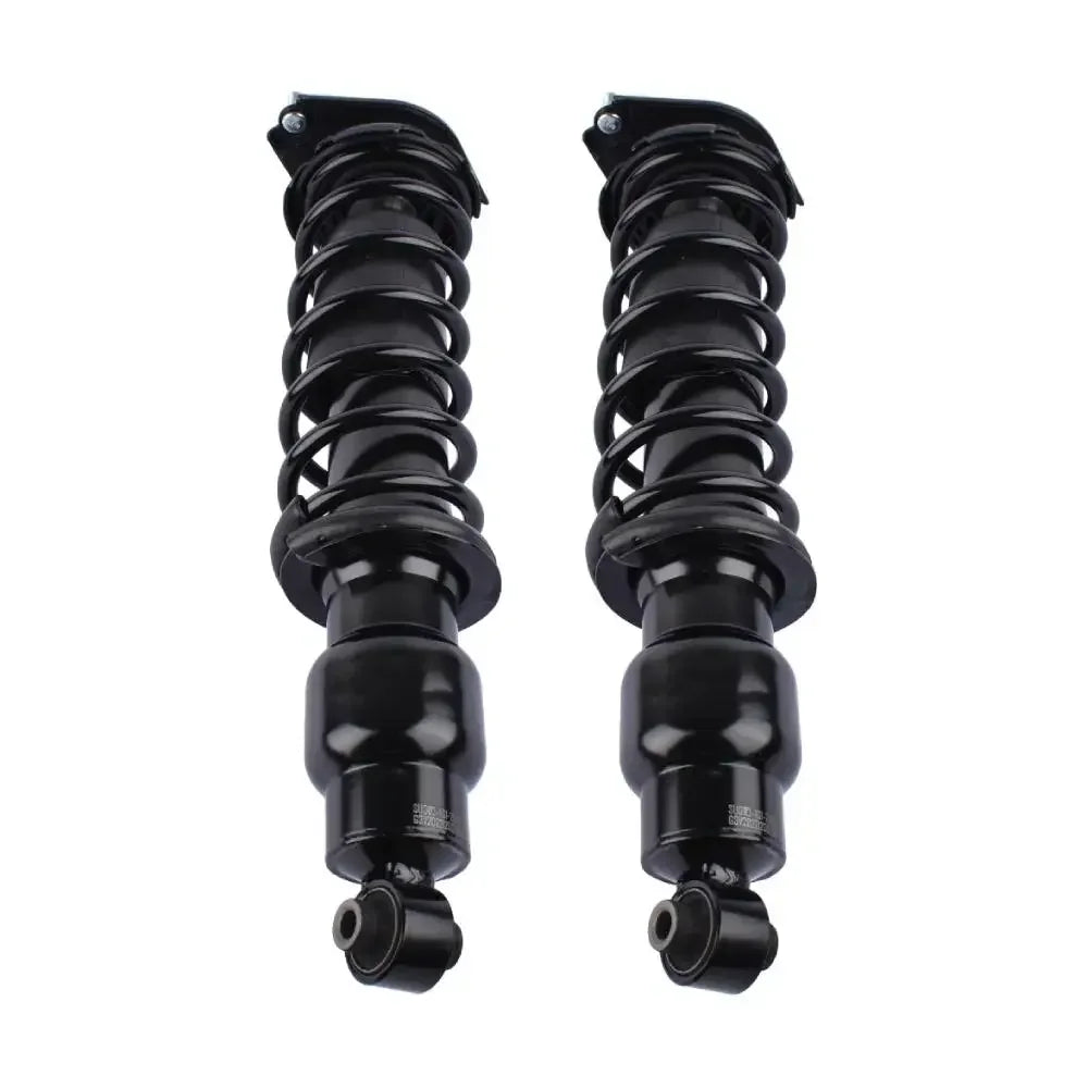 Czarny zestaw tylnych amortyzatorów powietrznych z robustną metalową konstrukcją do subaru forester sh 20365sc030