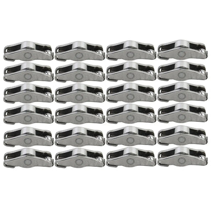 Zestaw 24 srebrnych metalicznych dźwigni zaworów m57 ułożonych w siatkę do bmw e87 x1 x3 x5 x6