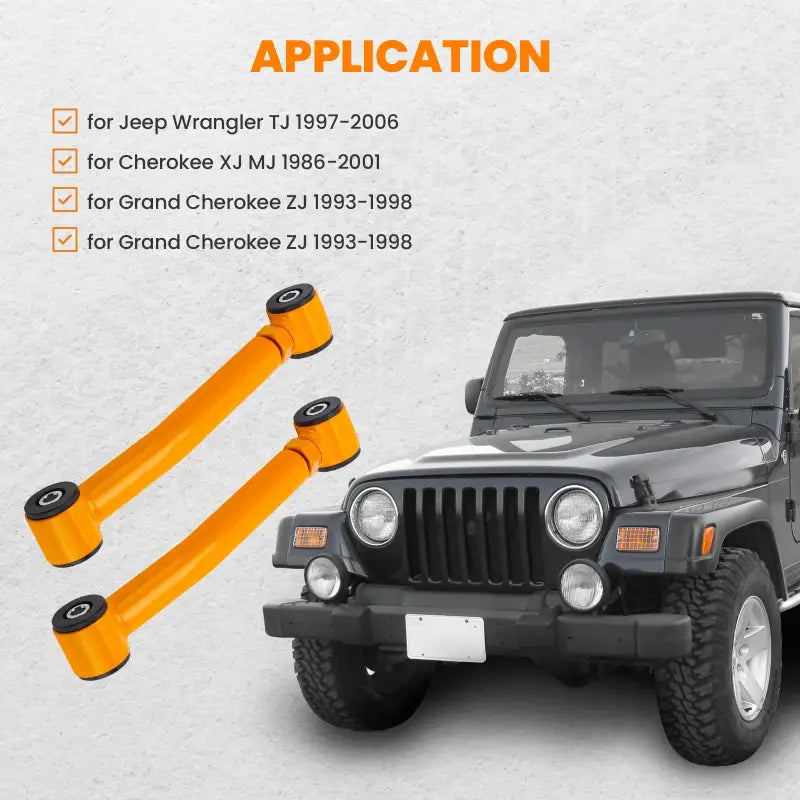 Zestaw 2x Regulowanych Wahaczy Dolnych do Jeep Wrangler TJ 1997-2006